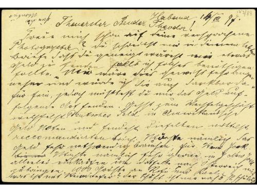 ✉ CUBA. Ed. 33. 1898. HABANA a ALEMANIA. 2 ctvos. violeta co