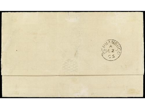 ✉ COLONIAS INGLESAS. 1865. PERNAMBUCO (Brasil) a BUENOS AIRE