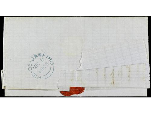 ✉ COLONIAS INGLESAS. 1865. PELOTAS (Brasil) a BUENOS AIRES (