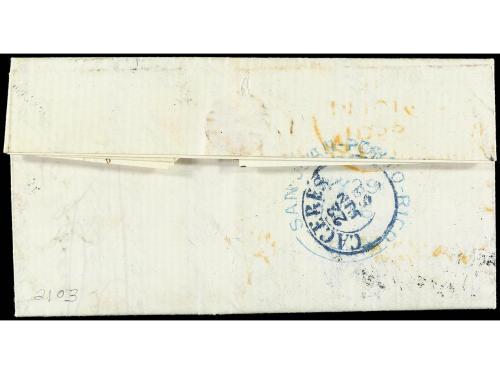 ✉ COLONIAS INGLESAS. 1856. SAN JUAN DE PUERTO RICO a CÁCERES