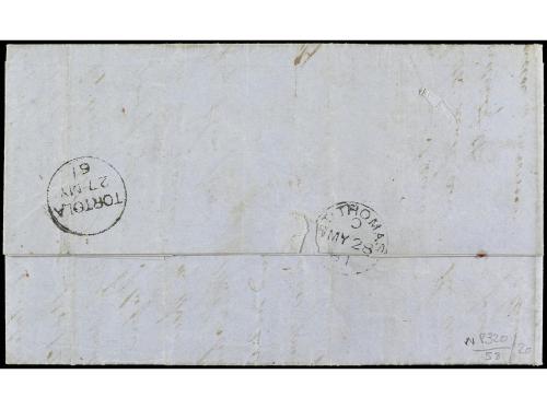 ✉ COLONIAS INGLESAS. 1861. TORTOLA (British Virgin Islands) 