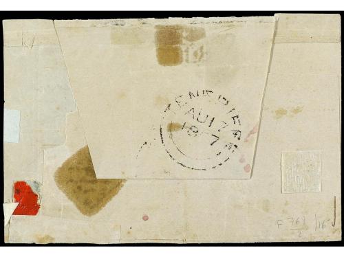 ✉ COLONIAS INGLESAS. 1857. MONDOÑEDO (España) a MONTEVIDEO (