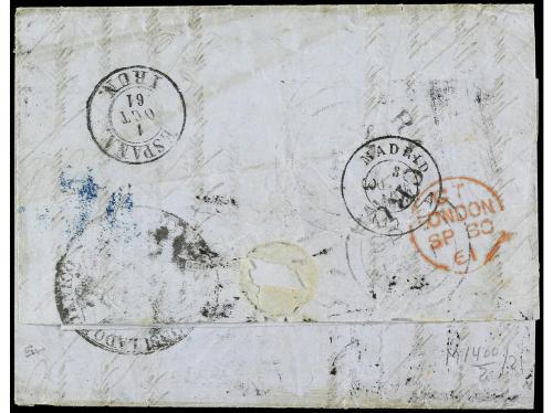 ✉ COLONIAS INGLESAS. 1861. VERACRUZ (México) a MADRID. Envue