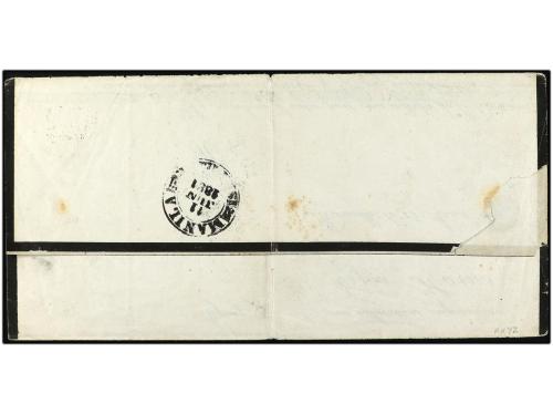 ✉ FILIPINAS. 1861. MARSELLA (Francia) a MANILA. Esquela mort