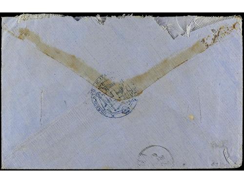 ✉ FILIPINAS. Ed. 57 (4). 1881. MANILA a ROMA. 2 ctvos. carmí