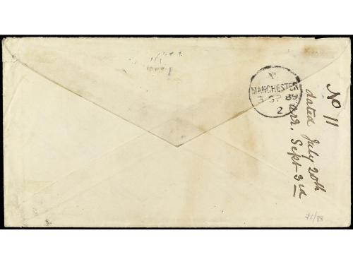 ✉ FILIPINAS. Ed. 63. 1889. MANILA a INGLATERRA. 10 ctvos. li