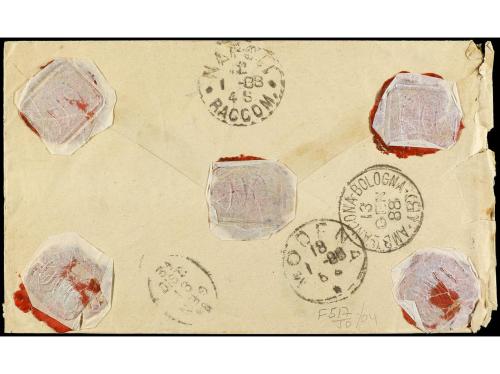 ✉ FILIPINAS. Ed. 66BA (2), 66. 1887. MANILA a MÓDENA (Italia