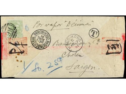 ✉ FILIPINAS. Ed. 75A (3). 1887. FRONTAL. MANILA a BERLÍN. Fr