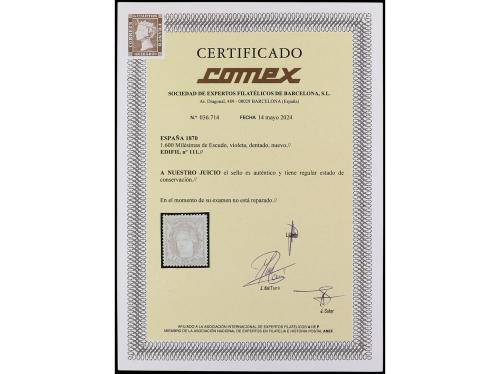 * ESPAÑA. Ed. 111. 1 escudo 600 milésimas. Centrado excepcio