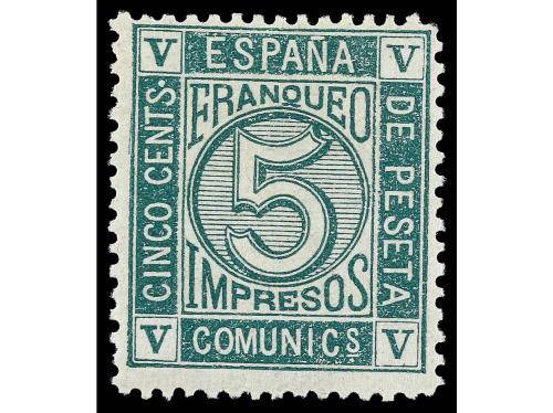 * ESPAÑA. Ed. 117. 5 cents. verde. Muy bonito ejemplar. Cert