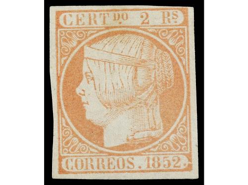 (*) ESPAÑA. Ed. 14. 2 reales naranja pálido. Excelente prese