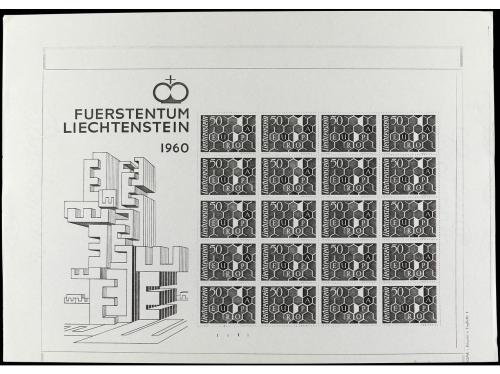 ** LIECHTENSTEIN. Ed. 355 (20). 1960. EUROPA. Minihoja de 20