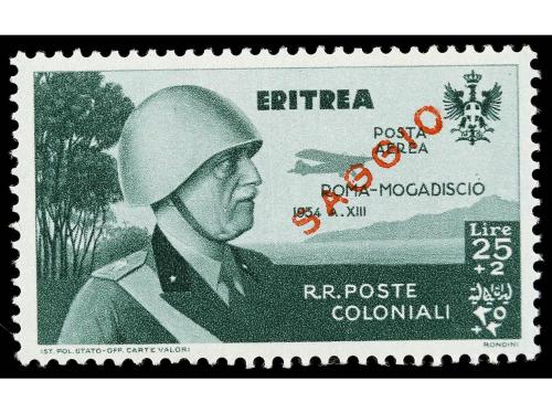 ** ERITREA. Yv. 7/16. 1934. VUELO ROMA-MOGADISCIO. Serie com
