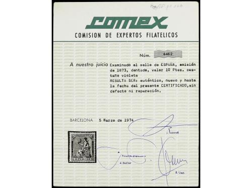 ** ESPAÑA. Ed. 140. 10 pts. castaño violeta. Color excepcion