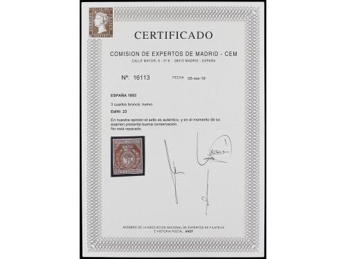 (*) ESPAÑA. Ed. 23. 3 cuartos bronce dorado, color excelente