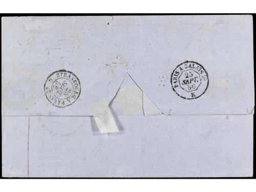 ✉ FRANCIA. Yv. 13, 14, 16, 17. 1856. CHALONS a VERACRUZ (Méx