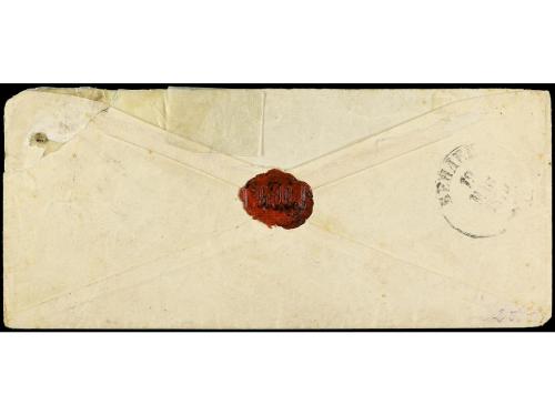 ✉ RUSIA. 1873. Carta circulada con sello de 7 ko. gris y roj