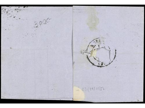 ✉ FRANCIA. Yv. 49. 1871. BREST a MORLAIX. 80 cts. rosa. Muy 