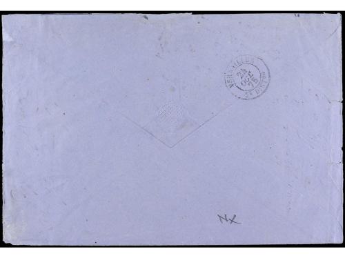 ✉ FRANCIA. Yv. 57 (2), 60. 1875. YOKOHAMA (Japón) a FRANCIA.