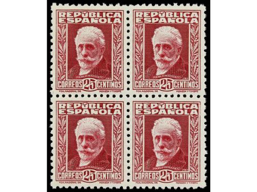 ** ESPAÑA. Ed. 655/9 (4). 5 cts. a 30 cts. 5 valores en bloq