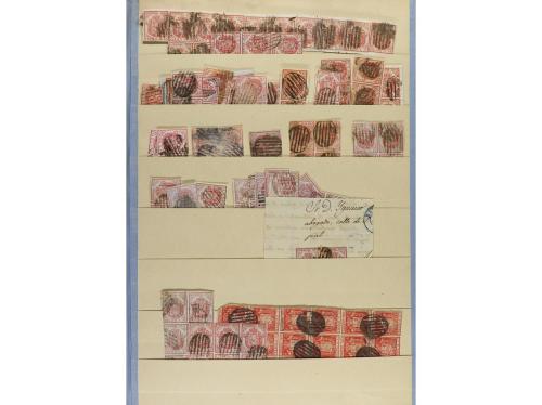 ESPAÑA. EMISIONES 1852, 1853 y 1854. Entre Edifil 12 a 33. S