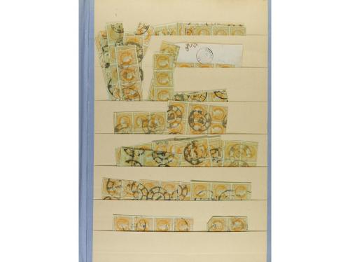 ESPAÑA. EMISIONES 1860-1861, entre Edifil 51 a 56. Stock mon