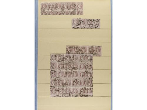 ESPAÑA. EMISIONES 1860-1861, entre Edifil 51 a 56. Stock mon