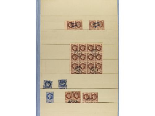 **/° ESPAÑA. Ed. 57/62. EMISIÓN 1862. Stock montado en hojas