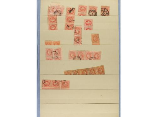 **/° ESPAÑA. Ed. 63/68. EMISIÓN 1864. Stock montado en hojas