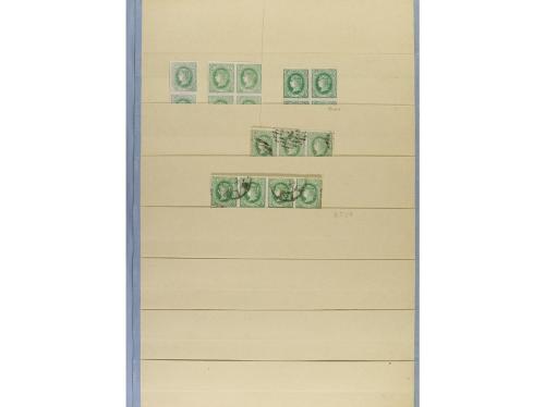 **/° ESPAÑA. Ed. 63/68. EMISIÓN 1864. Stock montado en hojas