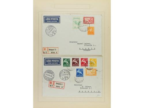 HUNGRIA. 1924-33. CONJUNTO de 8 cartas circuladas por correo