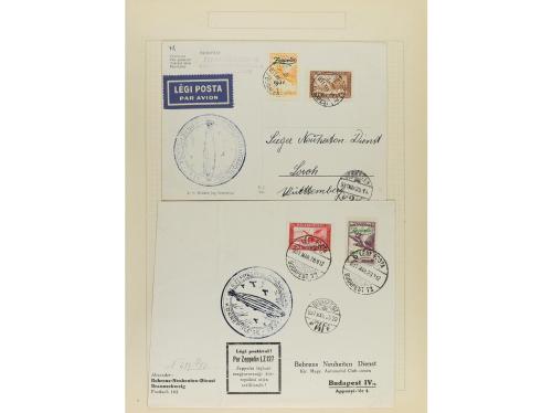 HUNGRIA. 1924-33. CONJUNTO de 8 cartas circuladas por correo