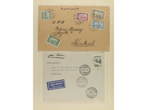 HUNGRIA. 1924-33. CONJUNTO de 8 cartas circuladas por correo