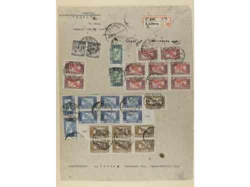 HUNGRIA. 1924-33. CONJUNTO de 8 cartas circuladas por correo