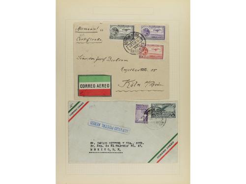 ✉ LOTES y COLECCIONES. 1929-31. MÉXICO. Conjunto de 10 carta