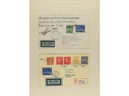 ✉ LOTES y COLECCIONES. 1928-35. SUECIA. Conjunto de 11 carta