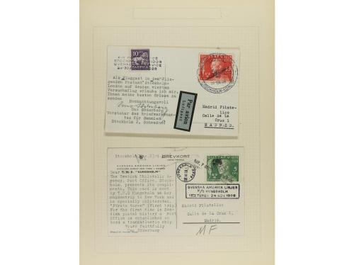 ✉ LOTES y COLECCIONES. 1928-35. SUECIA. Conjunto de 11 carta