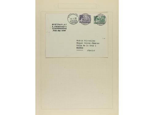 ✉ LOTES y COLECCIONES. 1928-35. SUECIA. Conjunto de 11 carta