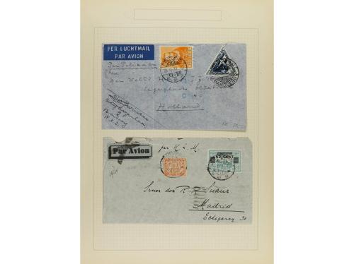 ✉ LOTES y COLECCIONES. 1928-33. HOLANDA. Conjunto de 9 carta