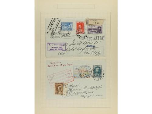 ✉ LOTES y COLECCIONES. 1930-33. GRECIA. Conjunto de 15 carta