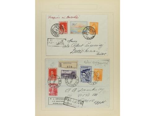 ✉ LOTES y COLECCIONES. 1930-33. GRECIA. Conjunto de 15 carta