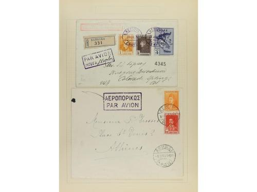 ✉ LOTES y COLECCIONES. 1930-33. GRECIA. Conjunto de 15 carta