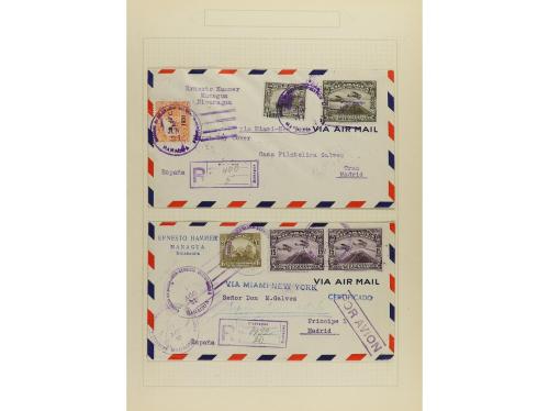 ✉ LOTES y COLECCIONES. 1931-34. NICARAGUA. Conjunto de 20 ca