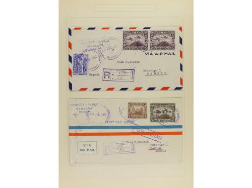 ✉ LOTES y COLECCIONES. 1931-34. NICARAGUA. Conjunto de 20 ca