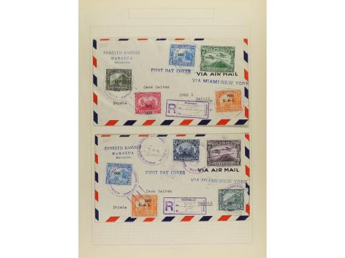✉ LOTES y COLECCIONES. 1931-34. NICARAGUA. Conjunto de 20 ca