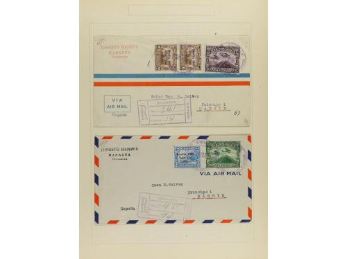 ✉ LOTES y COLECCIONES. 1931-34. NICARAGUA. Conjunto de 20 ca