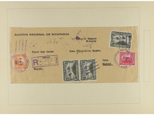 ✉ LOTES y COLECCIONES. 1931-34. NICARAGUA. Conjunto de 20 ca