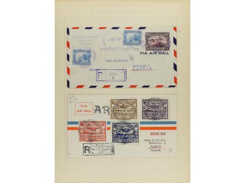 ✉ LOTES y COLECCIONES. 1931-34. NICARAGUA. Conjunto de 20 ca