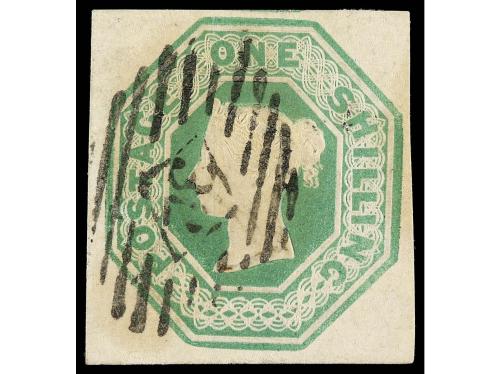 ° GRAN BRETAÑA. Yv. 5/7. 1847-54. 6 d. malva, 10 d. castaño 