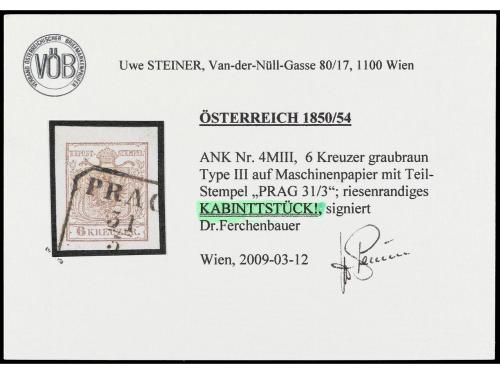 ° Δ AUSTRIA. 1850-59. SELECCIÓN de 14 sellos en usado con ma